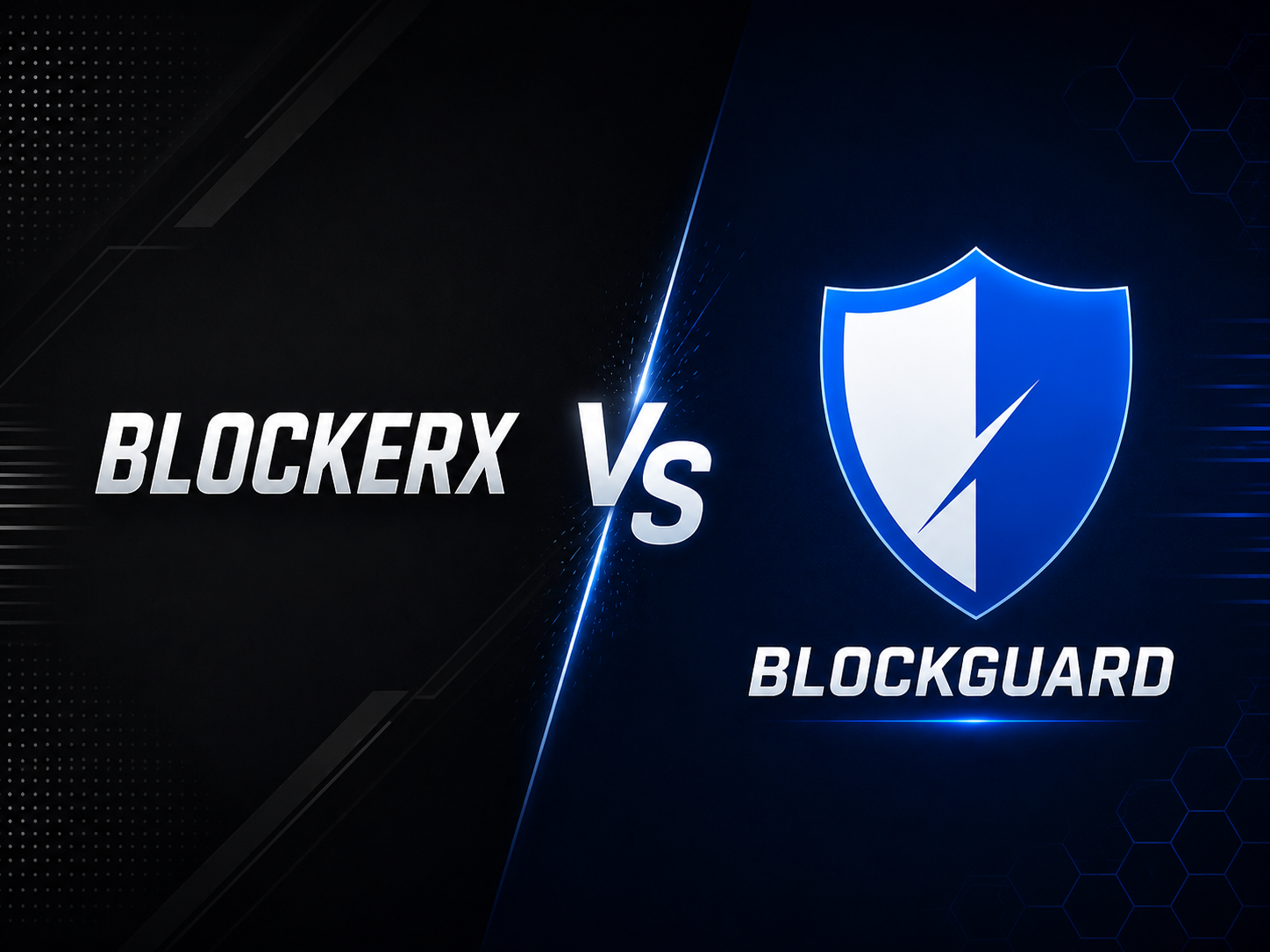 BlockGuard vs BlockerX comparison highlighting two porn blockers